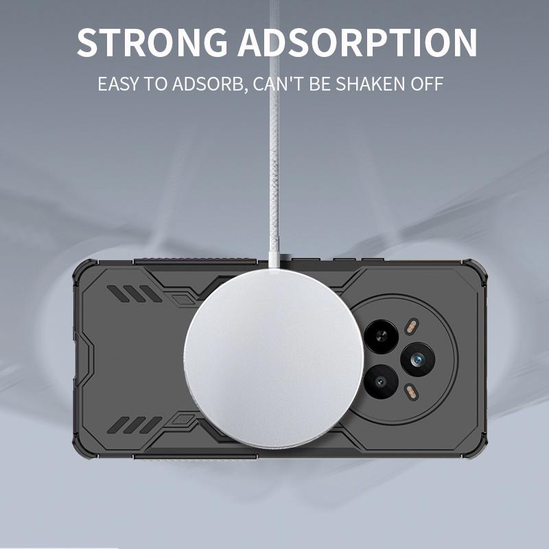 KEYSION Hollow Heat Dissipation Case for Realme 14 Pro+ 5G Magnetic Cooling Shockproof Phone Cover for OPPO Realme 14T 5G 14 5G