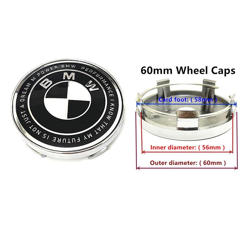 FA67Pcs 82mm 74mm 60mm 45mm Used For The 50th Anniversary Of BMW/new Black And White Badge ABS Badge For Wheel Rim And Hub Cap