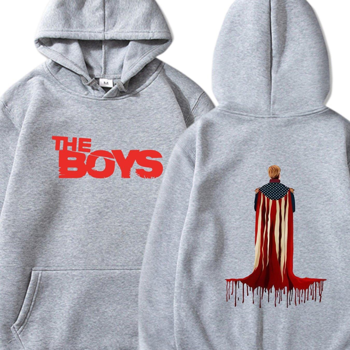 

Винтажный Осень Зима The Boys Флисовый Худи Уличный Свитшот с Капюшоном Мужской Принт Флисовый Свитшот Шнурок Оверсайз Одежда Топ S