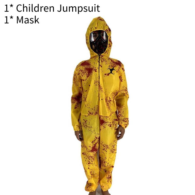 Ond Halloween Resident Cosplay Beskyttelsesdrakt Hodeplagg Gassmaske Voksne Barn