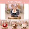 Beautifully Crafted Large Wool Felt Reindeer Ornament In Various Colors With Wooden Antlers