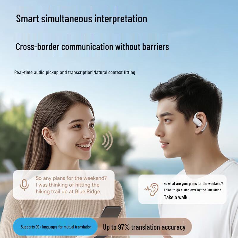 Soundcore AeroFit Air Open-Ear AI Translation Bluetooth Headphones