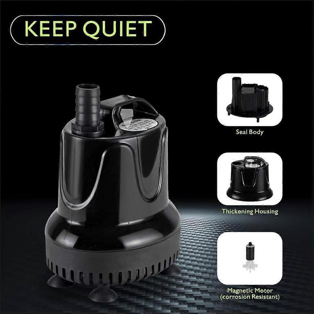 Hygger 1060 GPH Quick Water Change Aquarium Pump Submersible Fountain Water Pump Fish Tank Pond Drain Transfer Pump with 2 Adaptors