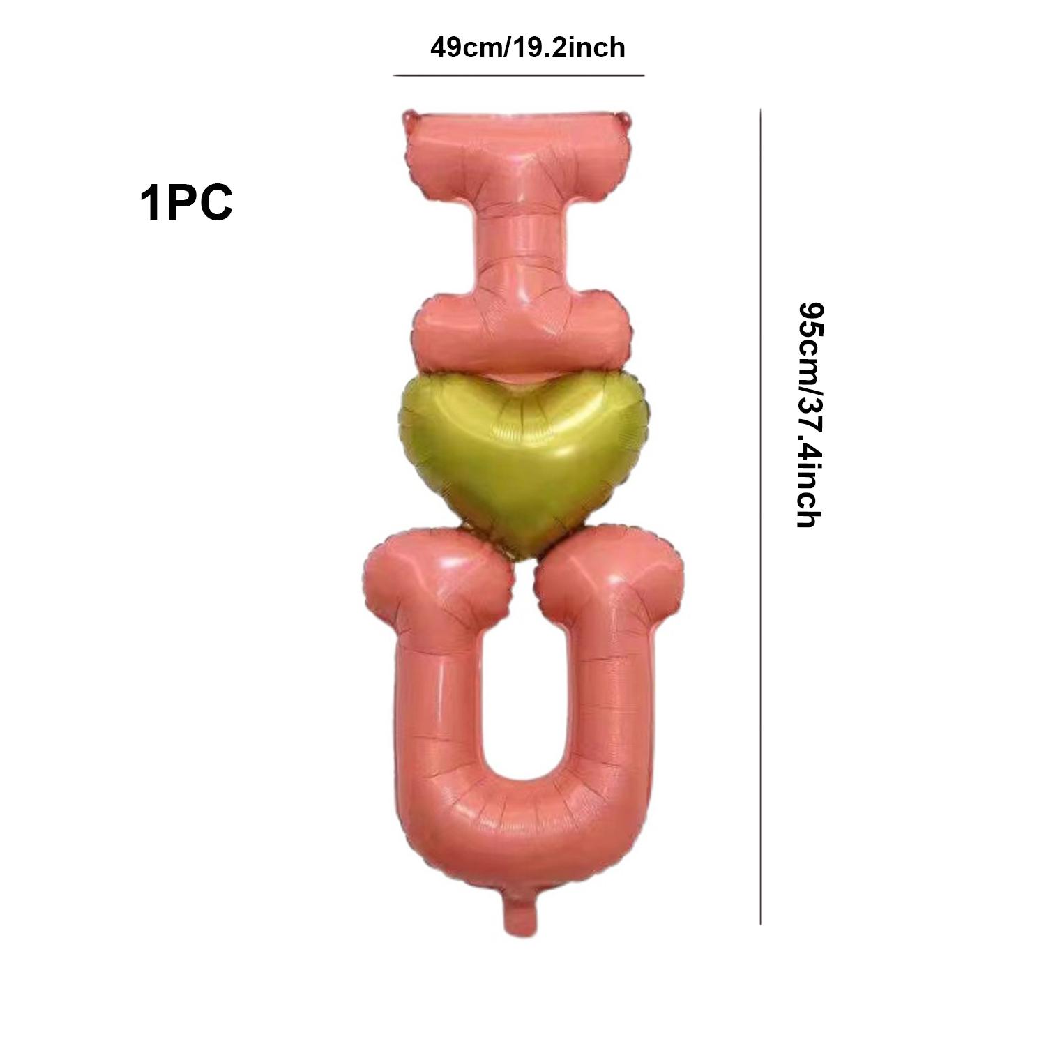 

1PC Сердечко Весілля День Святого Валентина Я тебе кохаю Алюмінієва фольга Гелієва куля Церемонія заручин Прикраса вечірки Ювілей Повітряні кулі