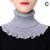 Neck Scarf Women Turtleneck Knitted False Fake Collar Detachable Scarf Warm Winter Windproof Wrap Scarf Ruffles