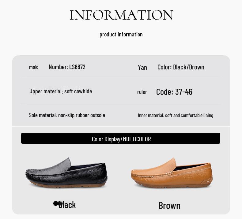 Men's Large Cowhide Leather Slip-On Driving Moccasins - Casual Spring Loafers
