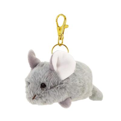 SunLemon Babytiere Schlüsselanhänger, Chinchilla, GY, 7 x 15 x 10 cm, Plüsch-Schlüsselanhänger, Niedliches Babytier, Flauschig, Tier, Plüschtier, Plüsch-Fotografie, P-1643