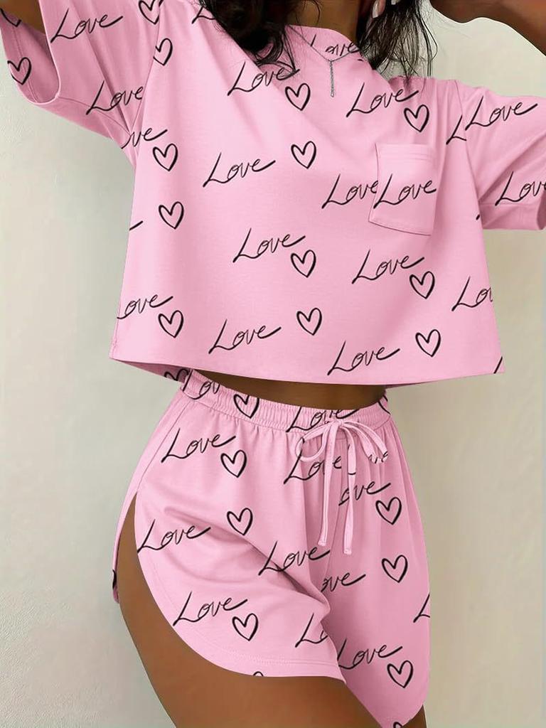 New Spring Summer Fashion Casual Home Clothes Y2K 2-Piece Set Women's Outfit