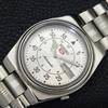 GENUINE VINTAGE SEIKO 5 AUTOMATIC JAPAN MENS SILVER COLOR DIAL WATCH a701677-5 R206c-a701677