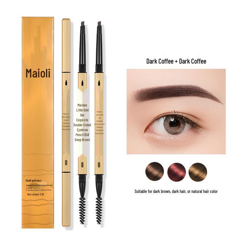 Ultra-Fine 3D Smudge-Proof Double-Ended Eyebrow Pencil with Triangle Tip