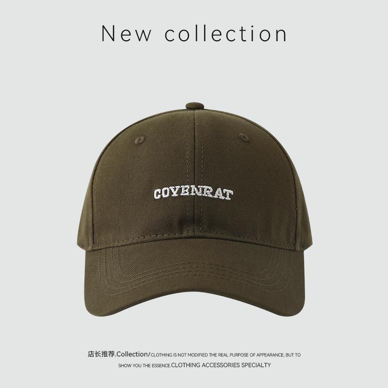 Grinding baseball cap men's simple hat women's season big head circumference showing face small wide brim cap
