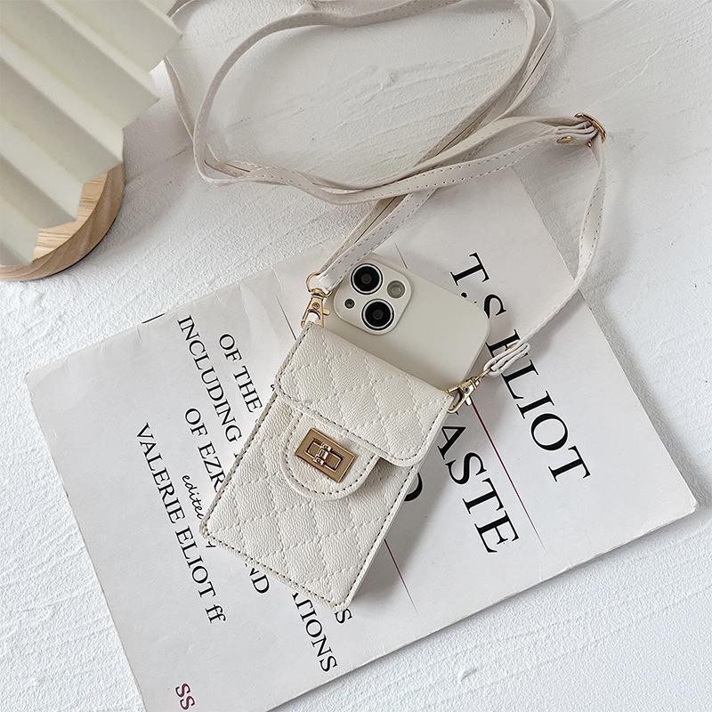 

Новый чехол-кошелек для Apple 16 с замком, держатель для карт для iPhone 17, кроссбоди 15, силиконовый противоударный с точными отверстиями For iPhone 17Promax