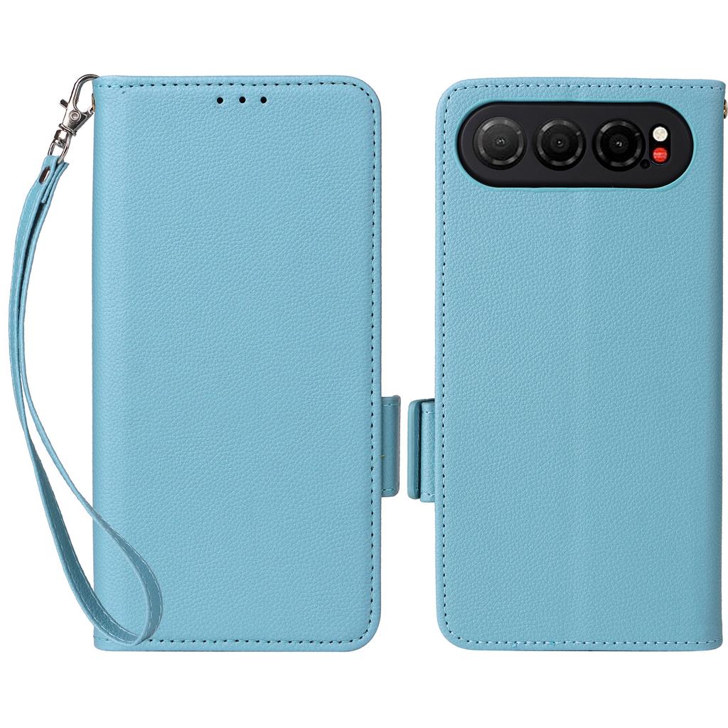 Pro ZTE nubia Air Case Peněženka s texturou liči Kožené pouzdro na telefon s řemínkem na zápěstí