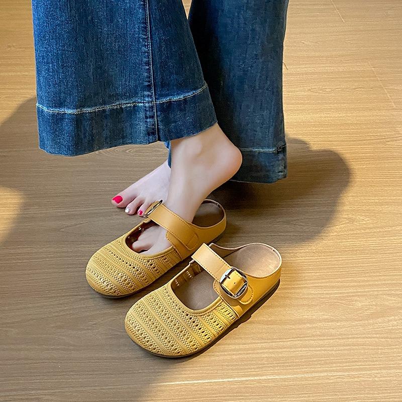 Soft-soled Shoes Half-slippers New Style Shoes, One-foot Inward-increasing and Flip-top Slippers