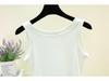 Women's Slim Fit Round Neck Sleeveless Camisole Top - Stretchy, Solid Color, Anti-Exposure Inner Wear