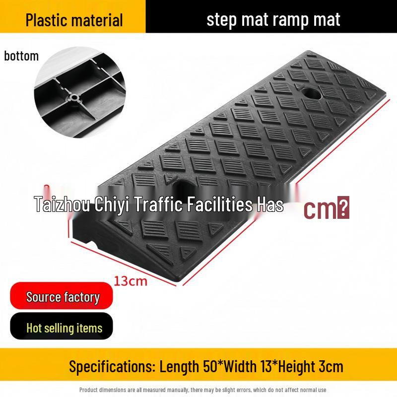 Heavy-Duty Non-Slip Plastic Curb Ramp for Cars