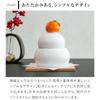 Kamoshika Tool Shop Ceramic Kagami Mochi with Orange New Ceramic Kagami Mochi Small Item Made In Banko with Amulet Card - Year's Decoration, Ornament,