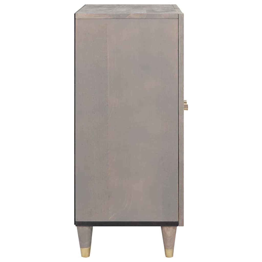 Sideboard Gray and Gold 60 x 33 x 75 cm Solid Mango Wood
