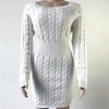 Women's Long Pullover Sweater Dress Long-sleeved Slim Clothes