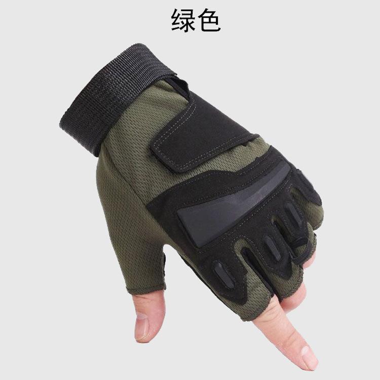 Men Tactical Half-Finger Gloves, Military Special Forces Style Breathable Cycling Fingerless Sports Gloves