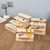Solid Wood Ladder Glasses Display Rack Multi Layer Eyeglass Display Risers  Ring