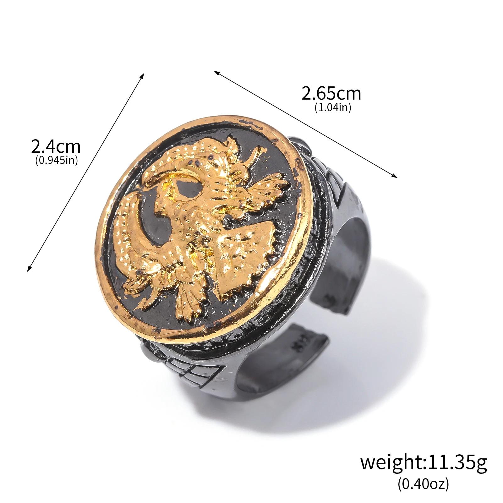 

Кільце з фільму Дюна Печатка родини Атрейдесів Золоті кільця з орлом для чоловіків-фанатів Косплей Прикраси Аксесуари Жінки Чоловіки Подарунки resizable срібний