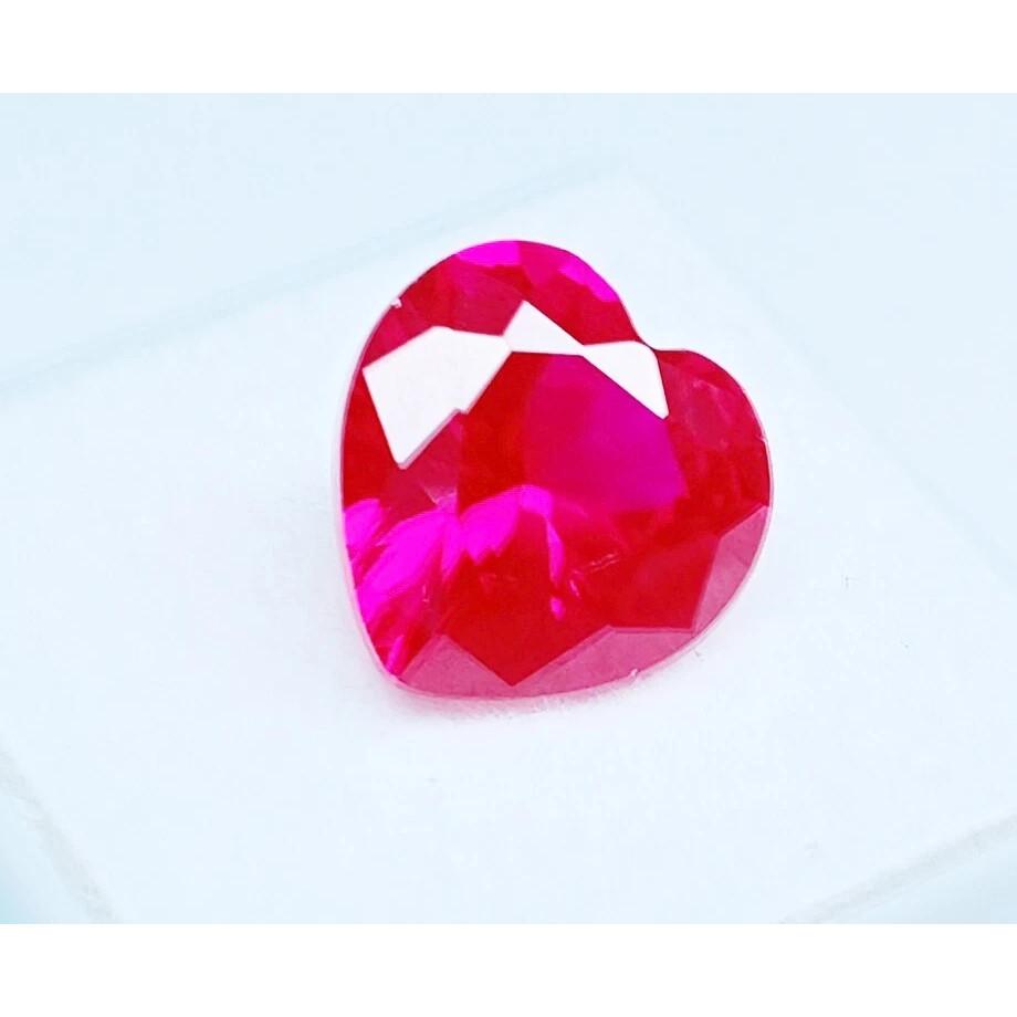 Natural A++ Ruby Red Mozambique 10-12 Ct Heart Cut Certified Beautiful Gemstone
