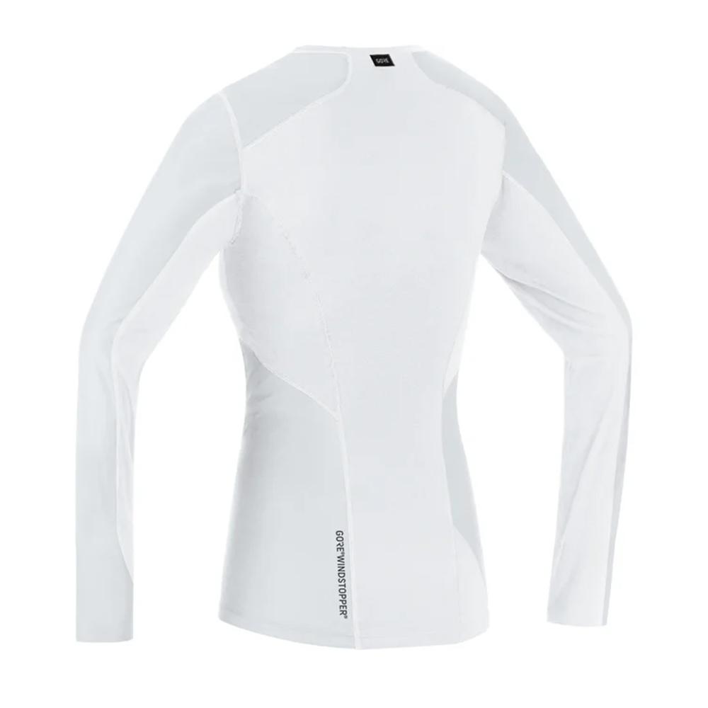 GOREWEAR M Base Layer Windstopper Thermo Long Sleeve Women - White (Women'S) Windproof Fleece-Lined Long Sleeve