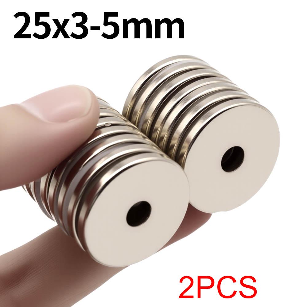 25x3-5mm Super Strong Neodymium Magnet N35 NdfeB Permanent Magnetic imanes Round With Holes Powerful Magnets Refrigerator Magnet