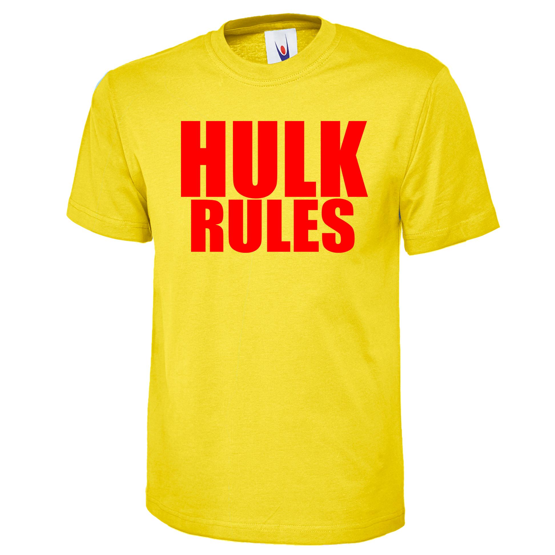 Hulk Rules T Shirt Tshirt Mens Womens Unisex Tops Tees XL