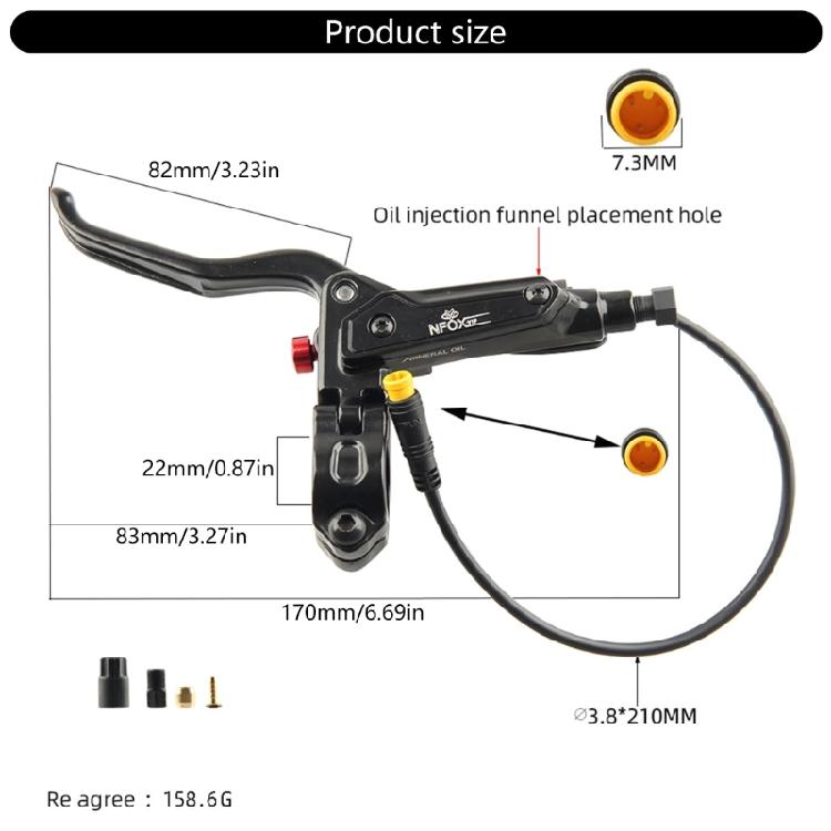 Hydraulische Scheibenbremsen Elektrische Fahrräder Bremshebel Elektrische Leistung Schließen Hydraulische Scheibenbremse für Elektrofahrrad/Roller