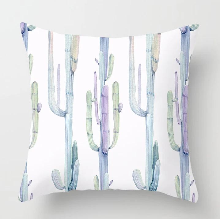 Cactus Flower Decorative Pillowcase Office Living Room Home Pillowcase Car Ornaments