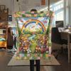 1Pc Cartoon Print Flannel Blanket, High Quality Comfortable for All Seasons, Home Decor, Warmth and Comfort, Perfect for Christmas Birthday Gift