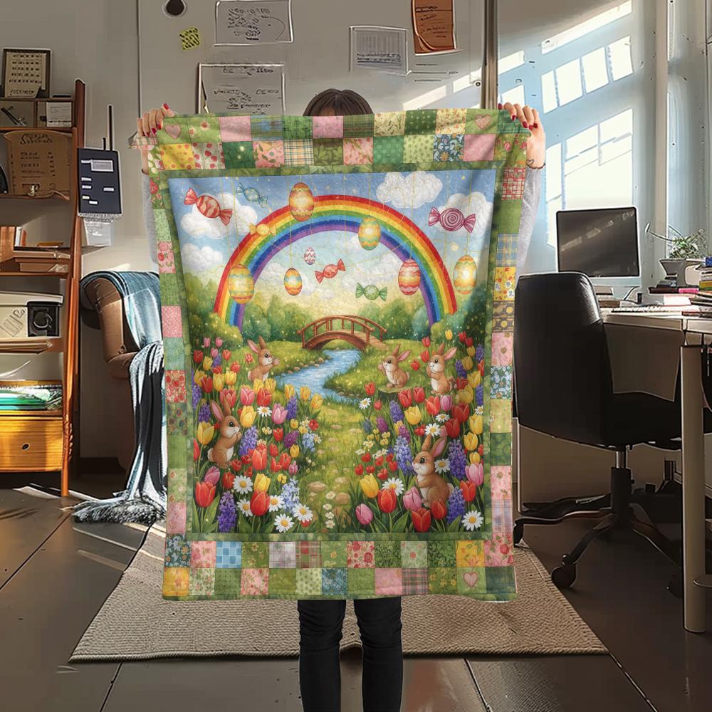 1Pc Cartoon Print Flannel Blanket, High Quality Comfortable for All Seasons, Home Decor, Warmth and Comfort, Perfect for Christmas Birthday Gift