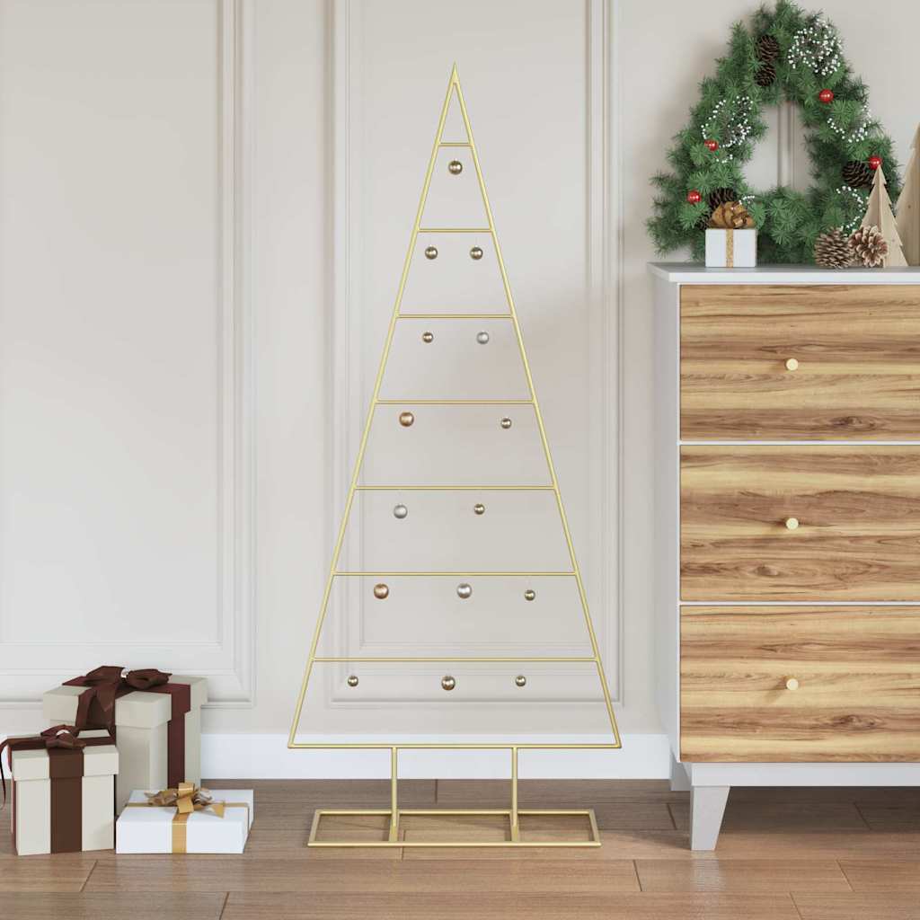 Metal Christmas Tree Gold 125 cm Powder Coated Steel