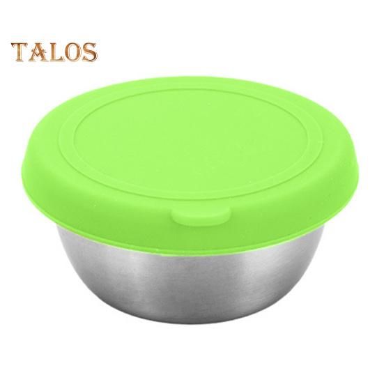 Confezione Da 3 Contenitori Snack In Silicone Con Coperchio, Divisi In 2 Scomparti, Riutilizzabili Per Salse E Alimenti