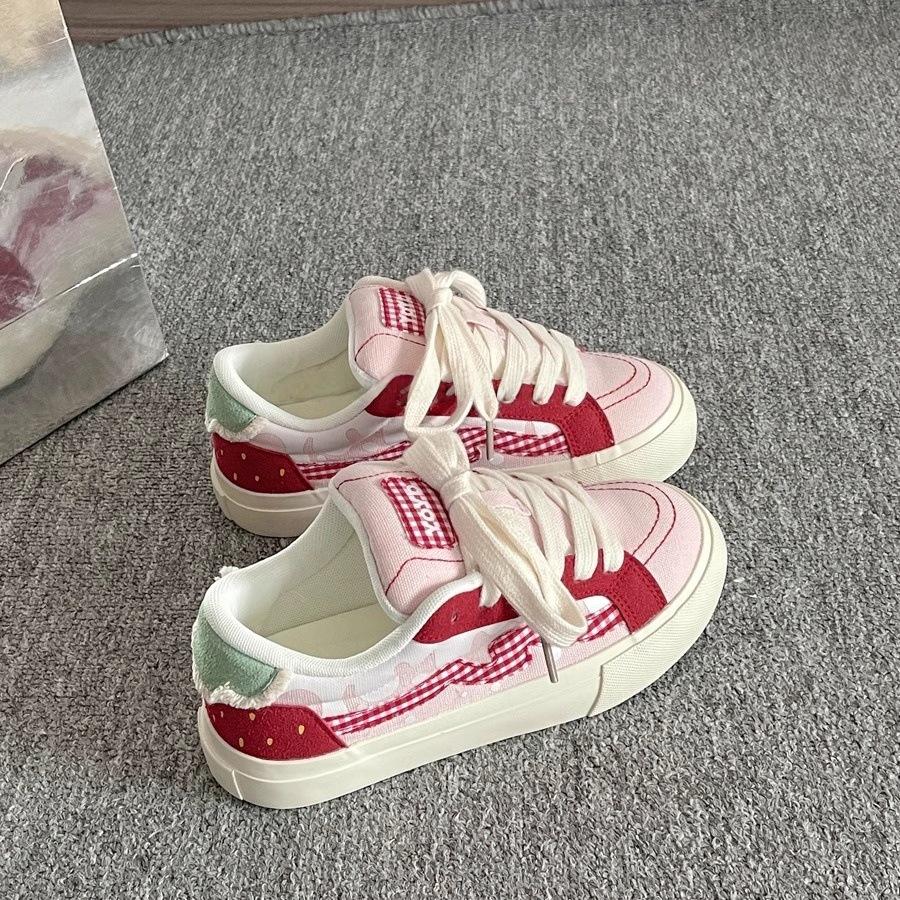 

High-value Korean version of platform canvas shoes women s new design sense niche shoes students low-top casual board shoes 35
