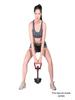 Environmentally Friendly Adjustable Kettlebell Handle with Rubberized Grip for Dumbbells and Push-Ups