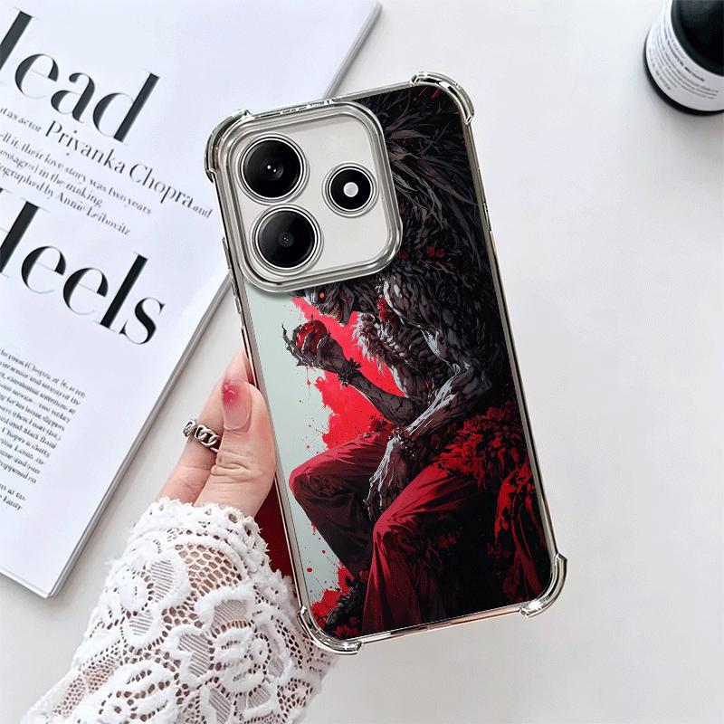 

N-Notes D-Deaths Anime Ryuk Soft Phone Case For Xiaomi Redmi Note 14 15 Pro Plus 13 12 11S 11T 5G 10 9S 9 Plating Anti-Fall Fund Redmi Note 13 Pro 5G