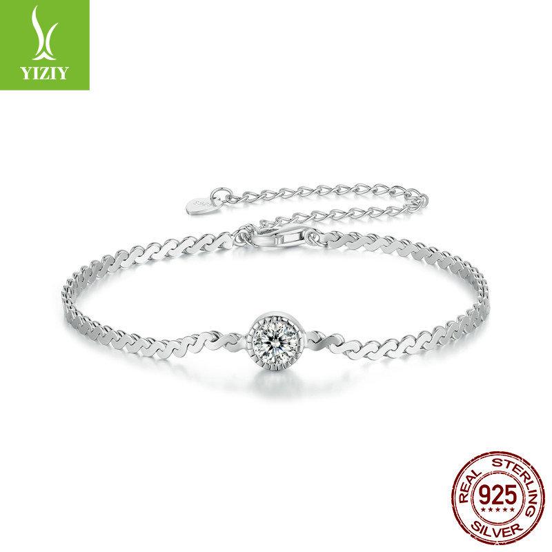 50 Points Shining Moissanite Bracelet, Noble And Elegant S925 Sterling Silver Moissanite Bracelet.