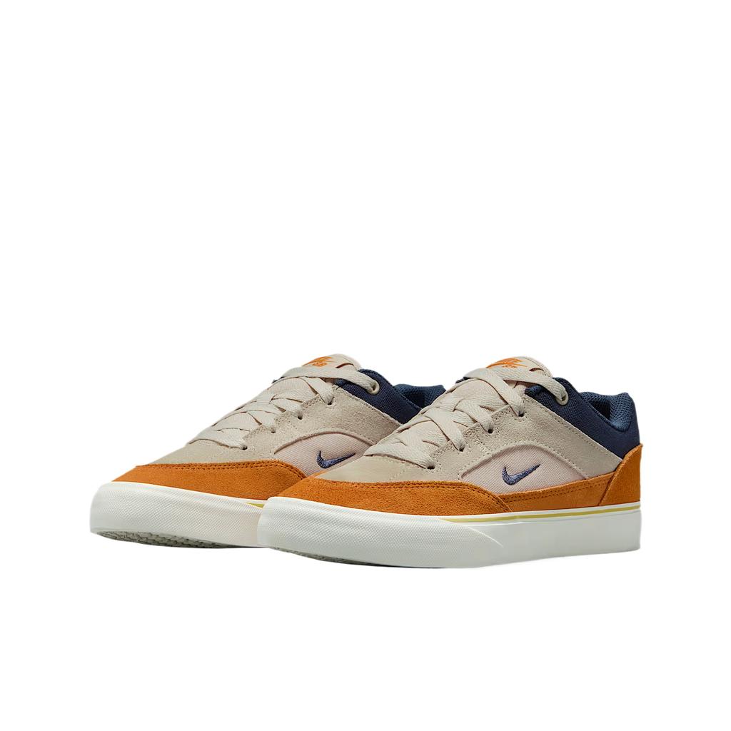 Nike Canvas SB Malor Comfortable Versatile Fashion Trendy Low-Top Kids Skate Shoes Kids Sneaker Light-Brown Royal-Blue White HF1205-100