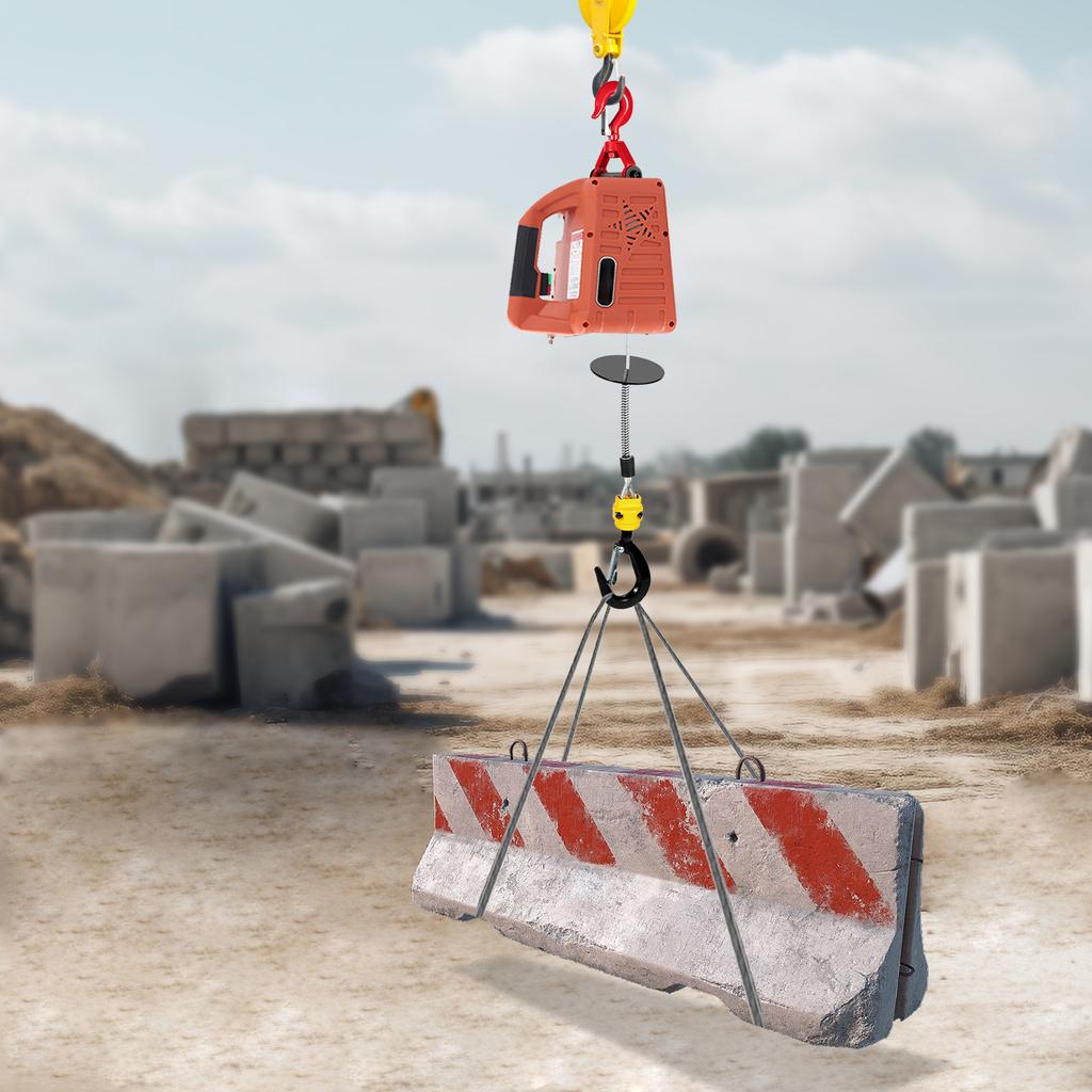 3-in-1 Electric Hoist Winch, 1100 lbs 1500 W 110 V Power Winch Crane, 25 ft Lifting Height, w/Wire and Wireless Remote Control