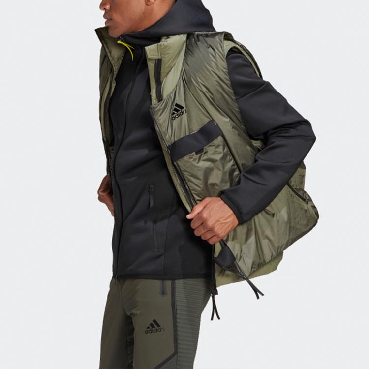 adidas Daunenweste Für Outdoor-Sportarten Herren Oberteile Heritage-Grün FT2418
