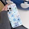 Blue Watercolor Floral Butterfly Print Phone Case For Samsung A05 A06 A07 A15 A16 A34 A35 A53 A54 S23 S25 Ultra Protective Cover