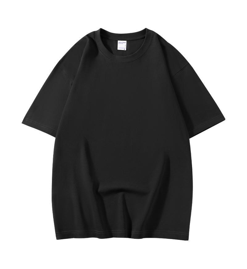 Heavyweight 300G Cotton Unisex T-Shirt: Short-Sleeved, Double Yarn, Round Neck, Drop Shoulder, Casual Workwear, Custom Logo Option