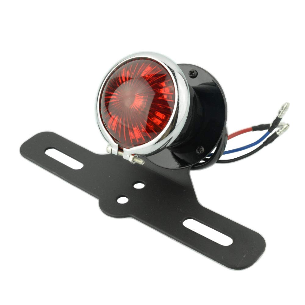 

YIBO Мотоцикл Triumph Кастомный Ретро Задний Фонарь Задние Стоп-сигналы Подсветка Номерного Знака Кронштейн красный