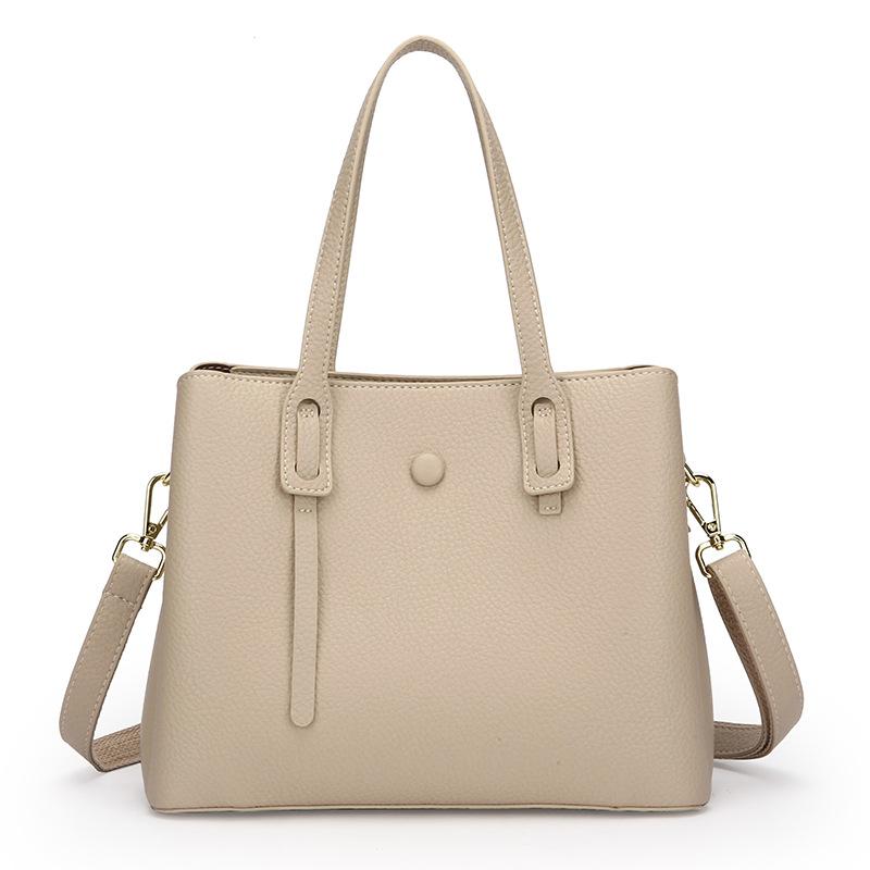 

A Large-capacity Fashionable Single-shoulder Hand-held Crossbody Bag for Middle-aged Women бежевий