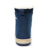 Akiriko Women's Short Snow Boots, All-Weather, 4-Hour Waterproof, Boa Cuff, Elastic Laces, Grip Sole, Navy, Size 22cm