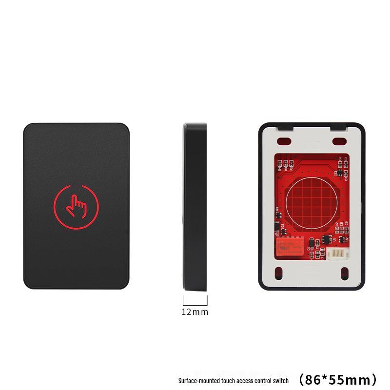 Touch Access Switch: Auto-Reset Narrow Door Open Button, 86-Type Surface Mount Panel