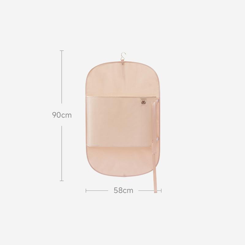

Dustproof Clothing Compression Board Large Capacity Foldable Clothes Dust Cover Protective Reusable Garment Bag Cover Travel1PC рожевий